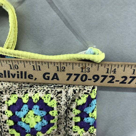 New Without Tags Rue 21 Yellow Tan Purple Halter Knee Length Dress Size M Women - Picture 12 of 13